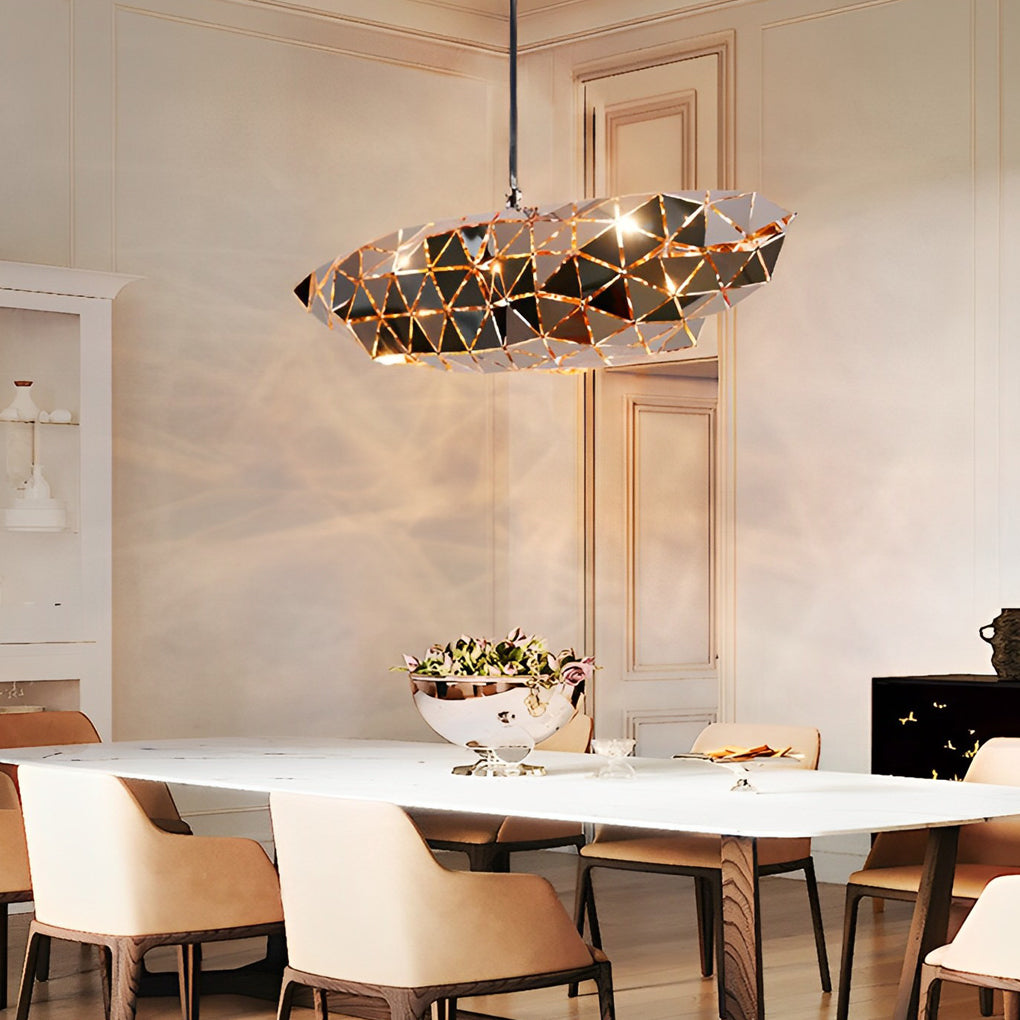 Irregular Stainless Steel Hollow Chandelier - Creative Post-Modern Design