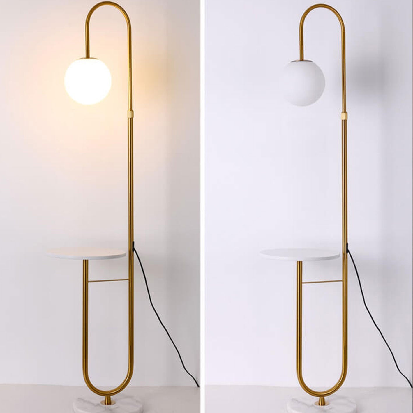 Nordic Minimalist Iron Marble Table LED Floor Lamp
