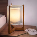 Rustic Japanese Wood LED Floor Lamp - Double Shade Design, Eco-Friendly Lighting for Home Decor