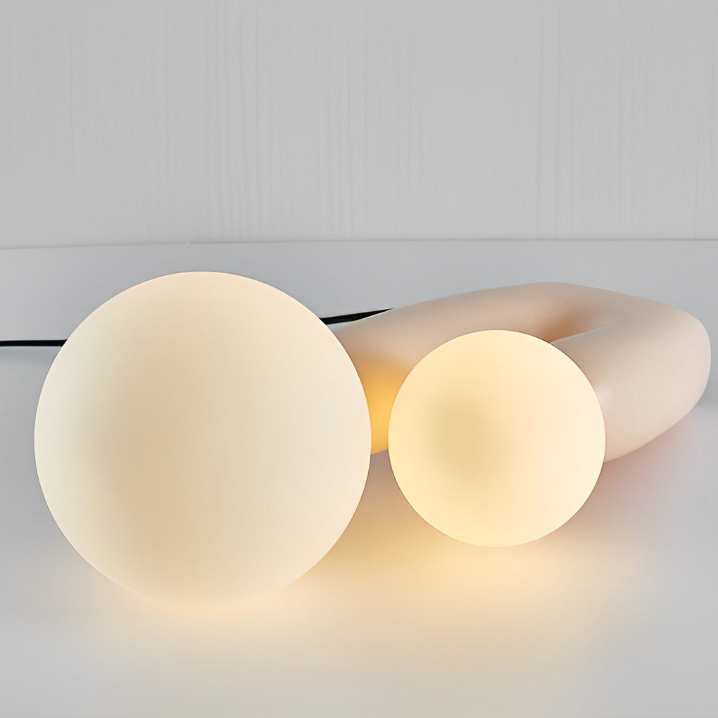 Modern Beige Cactus LED Table Lamp - 2-Light Accent Lighting
