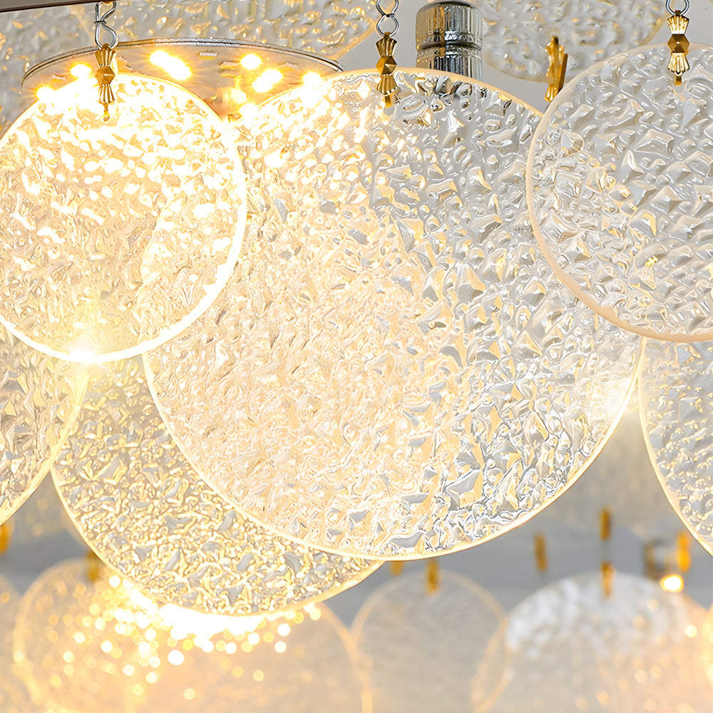 Small Glass Seashells Dimming Ceiling Lamp - Post-Modern Design, Adjustable Brightness, Unique Home Lighting