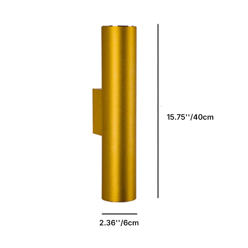 Modern Minimalist Round Aluminum 2-Light Wall Sconce for Bedroom