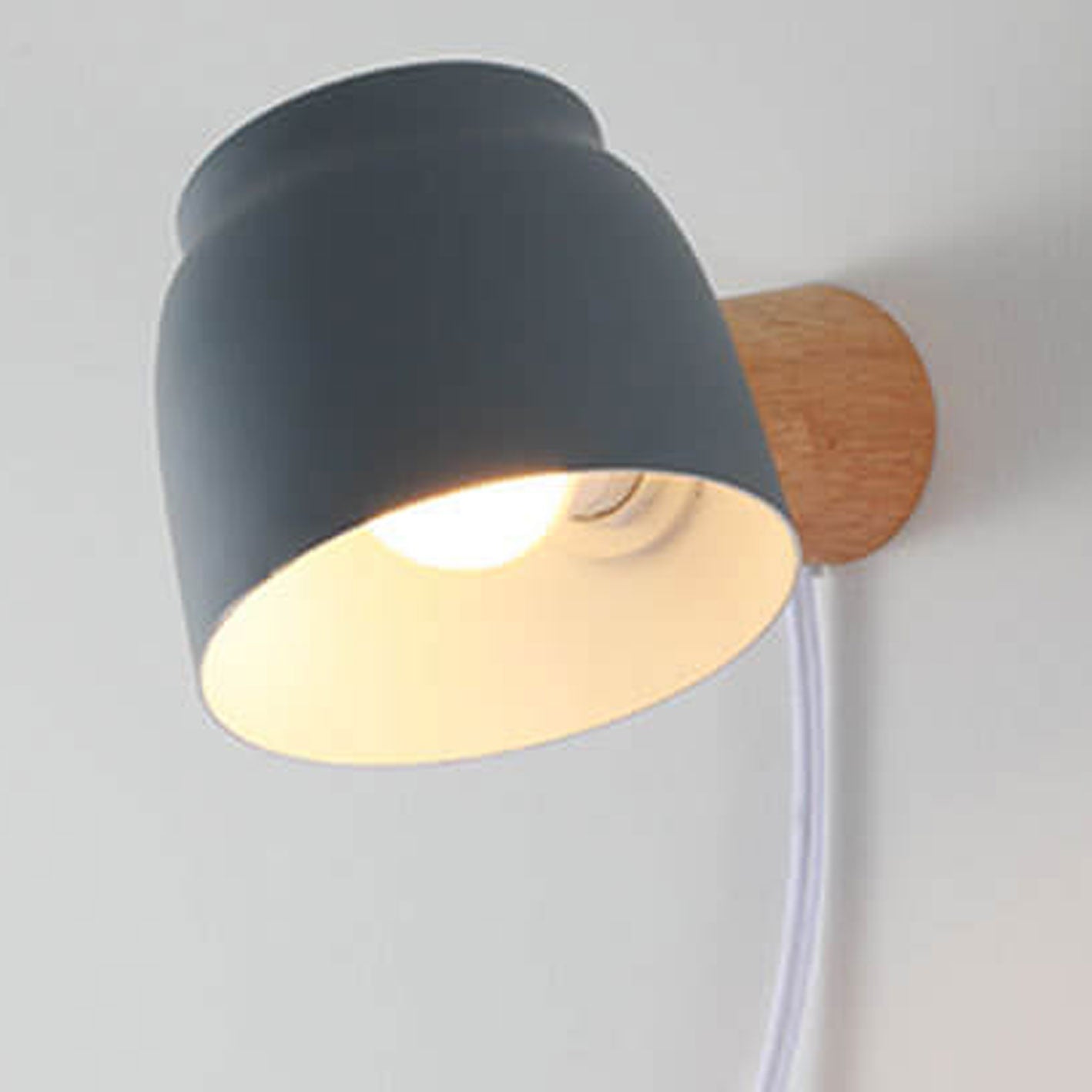 Nordic Minimalist Column Barrel Wall Sconce - 1-Light Rotatable Lamp