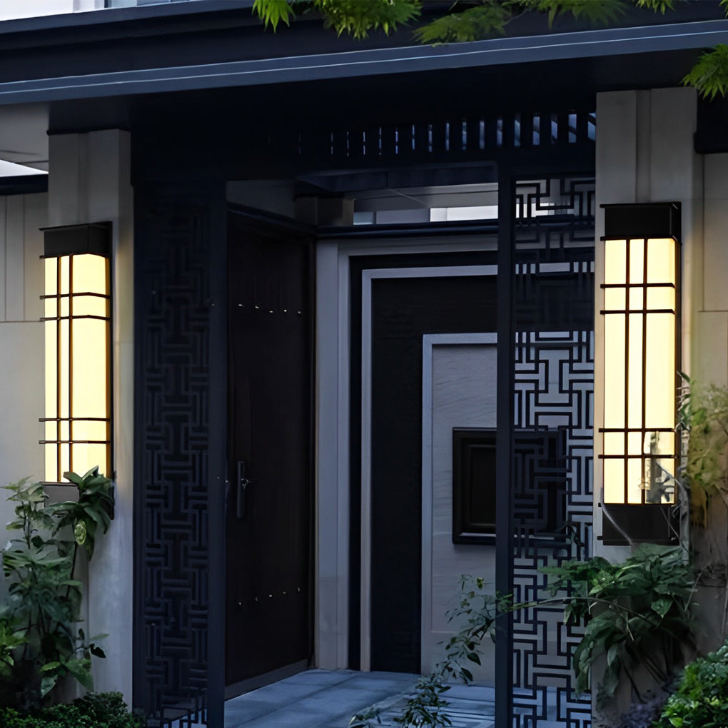 Black Retro Outdoor Wall Sconce Waterproof LED Light