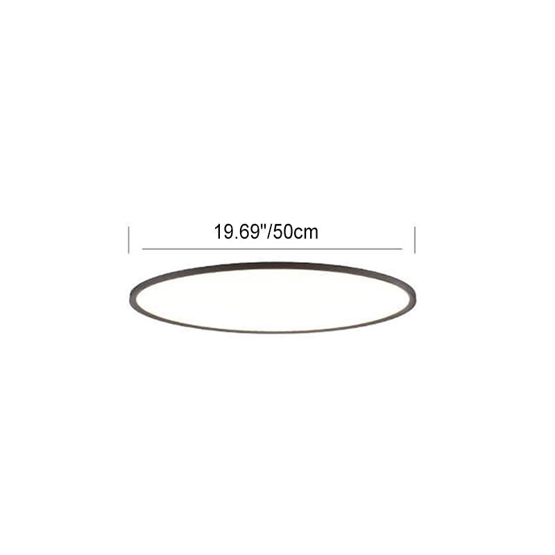 Modern Minimalist LED Flush Mount Ceiling Light - Acrylic Aluminum Round Shade for Living Room