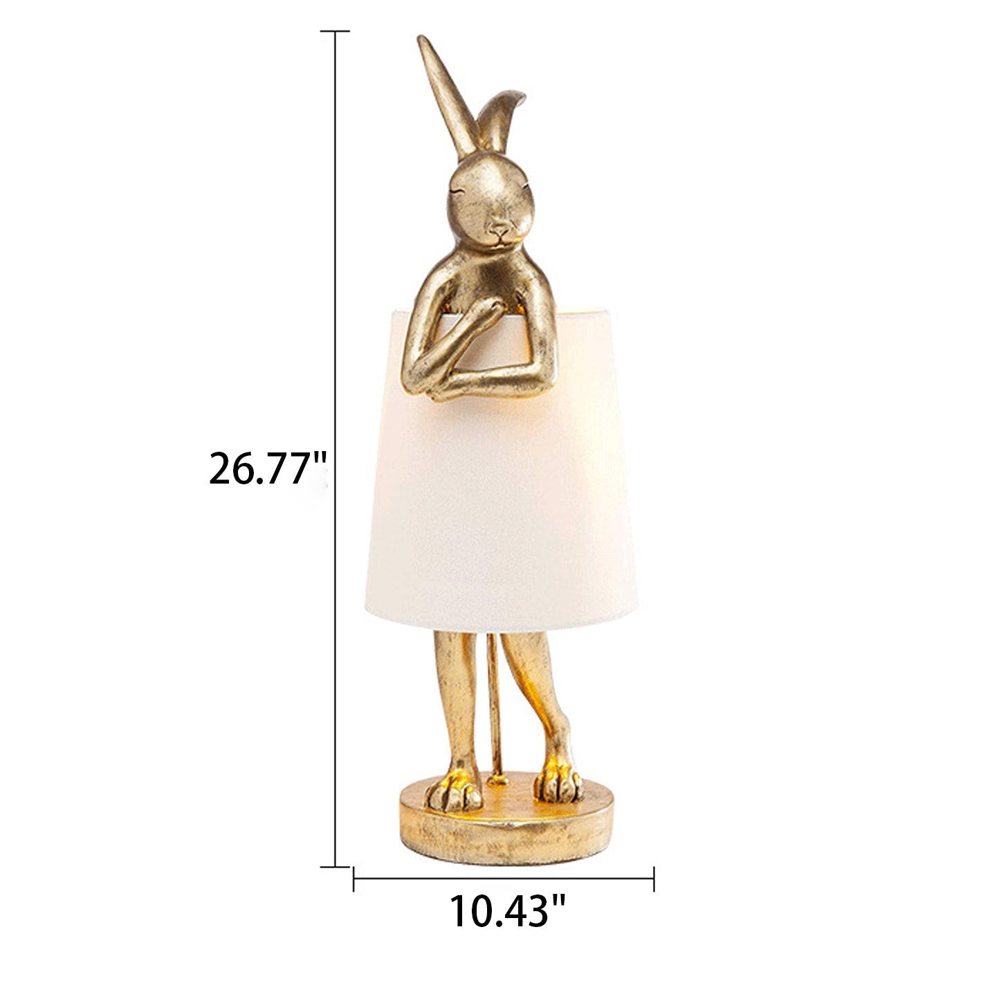 Nordic Apron Rabbit Resin Table Lamp - 1-Light, Eco-Friendly Design, Cute Home Decor, Modern Lighting, Stylish Nightstand Lamp