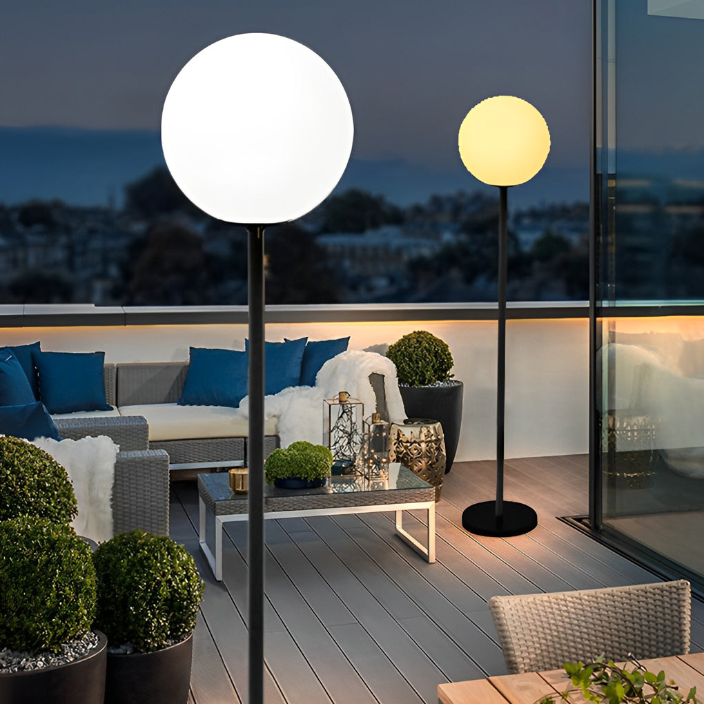 App Control RGB LED Globe Floor Lamp - 16 Colors, Smart Home Lighting, Dimmable Mood Light