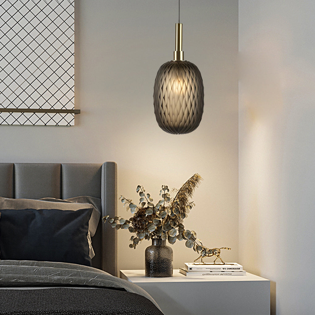 Small Glass Lantern Pendant Light - Luxury Iron Chandelier, Post-Modern Design