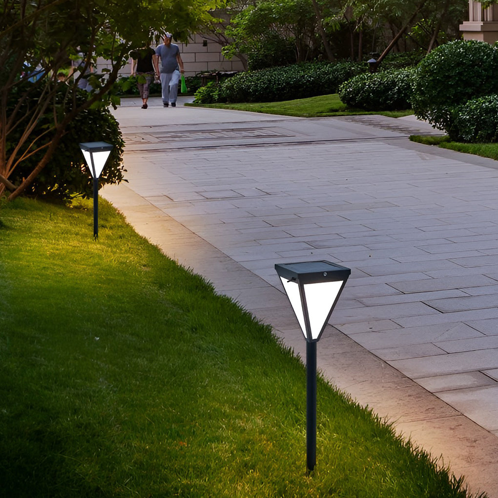 Sleek Solar LED 2.6W Waterproof Pathway Post Light - Outdoor Solar Lighting for Gardens and Walkways