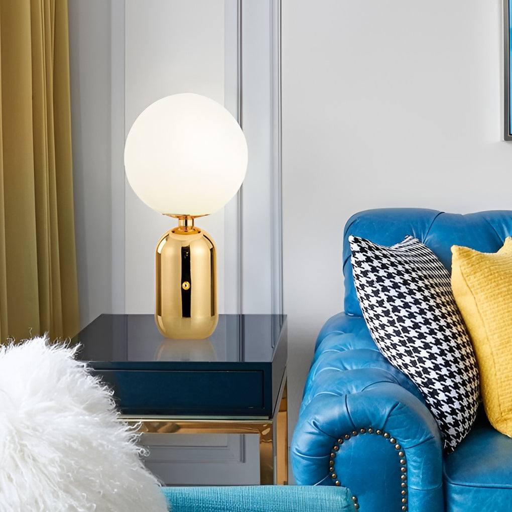 Modern Glass LED Accent Table Lamp - Global Design, Stylish Lighting, Home Decor, Contemporary Table Light, Bright LED Illumination, Unique Glass Fixture