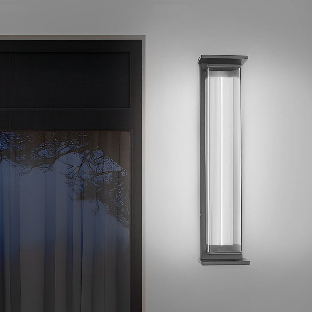 Creative Strip Waterproof Black Modern LED Wall Lamp Outdoor Lights