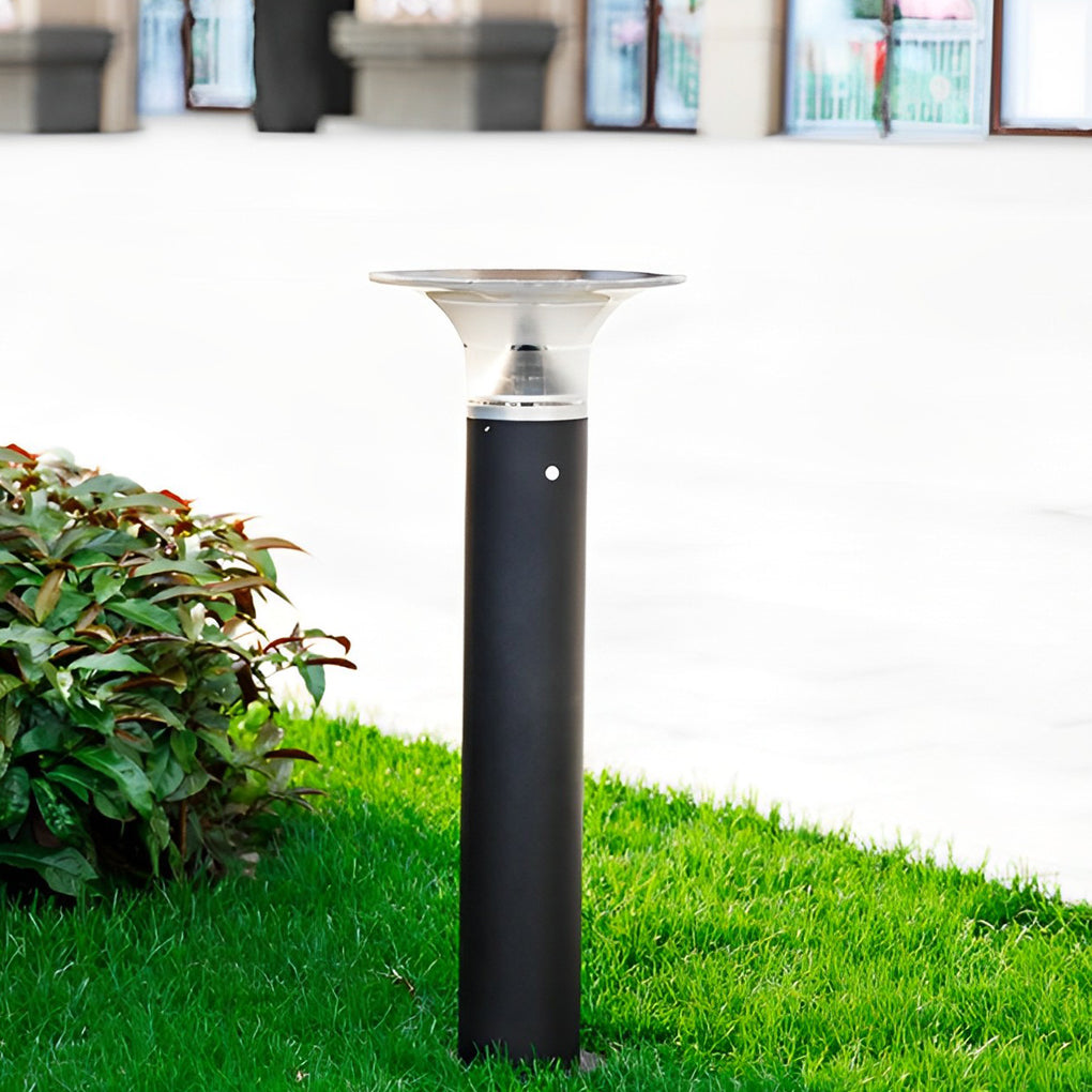 3.5W Solar LED Path Downlights - 360° Modern Black Landscape Lighting