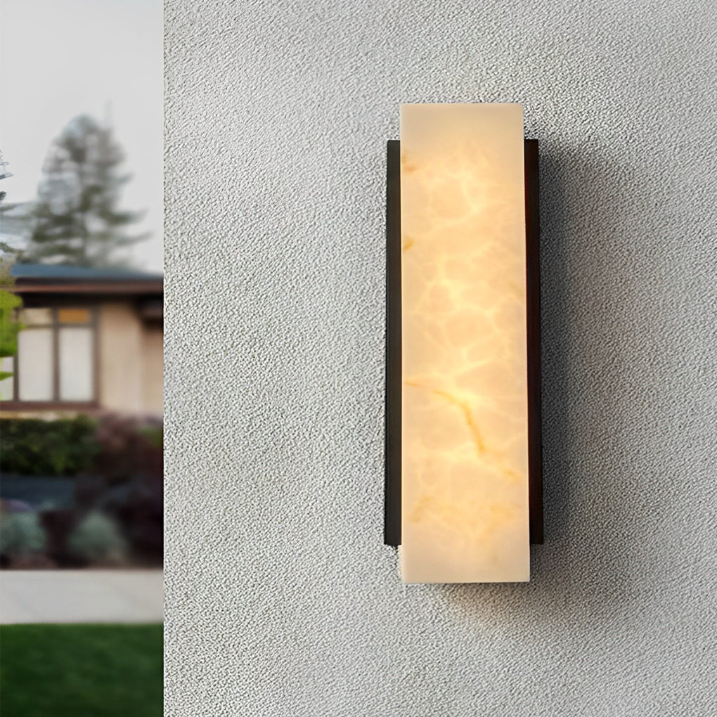 Rectangular Black Waterproof LED Outdoor Wall Lights - Modern Design