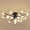 Nordic Creative Plum Blossom LED Semi-Flush Mount Ceiling Light