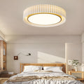 Circular Pleated 3-Step Dimming LED Nordic Ceiling Chandelier