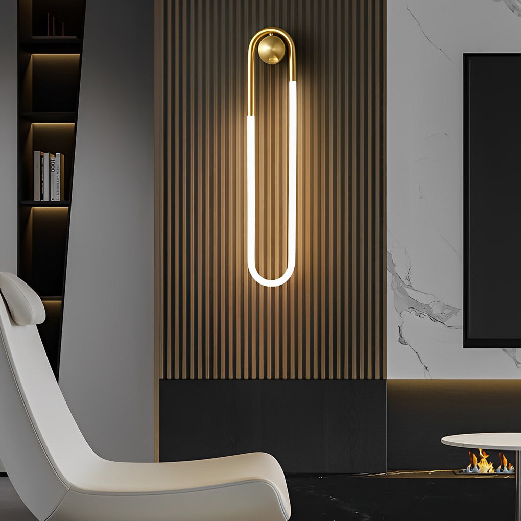 Round Rectangular LED Wall Lamp - Three Step Dimming Copper Minimalist Lighting