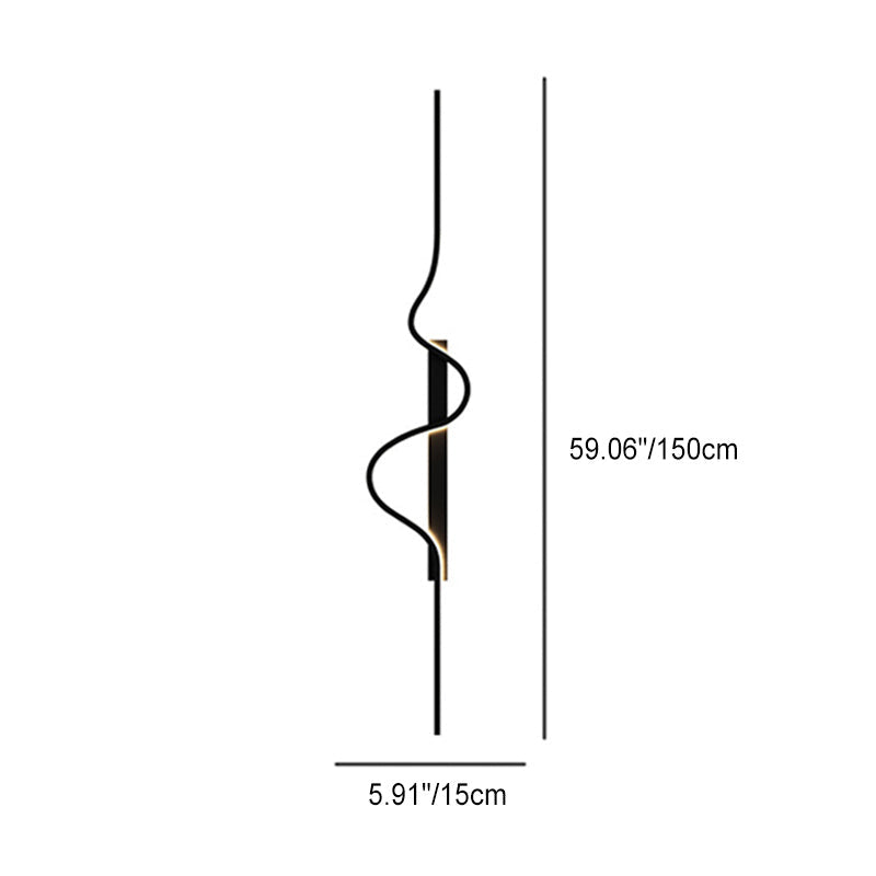 Modern Minimalist Aluminum Iron LED Wall Sconce for Living Room