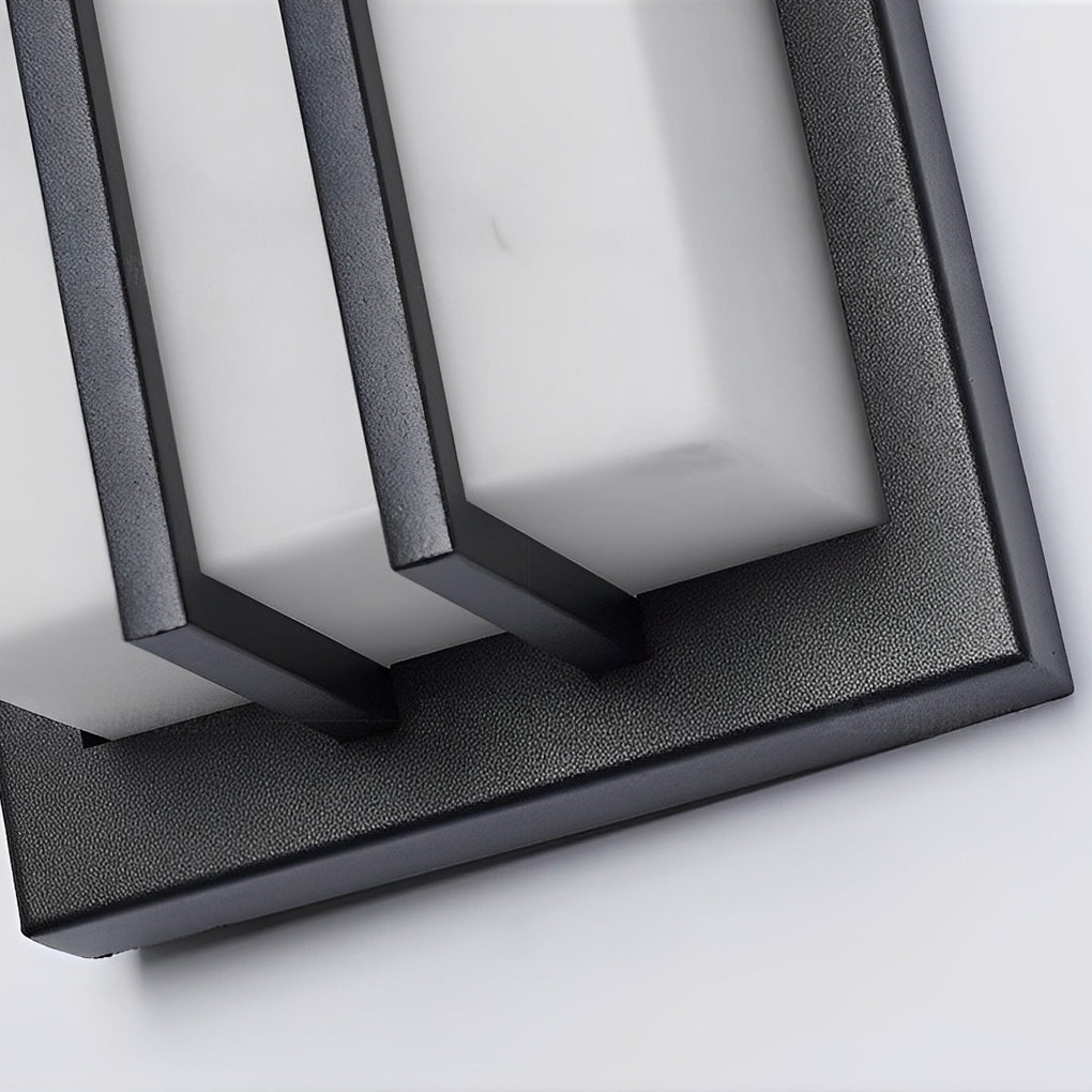 Minimalist Waterproof LED Outdoor Wall Light - Black Modern Design