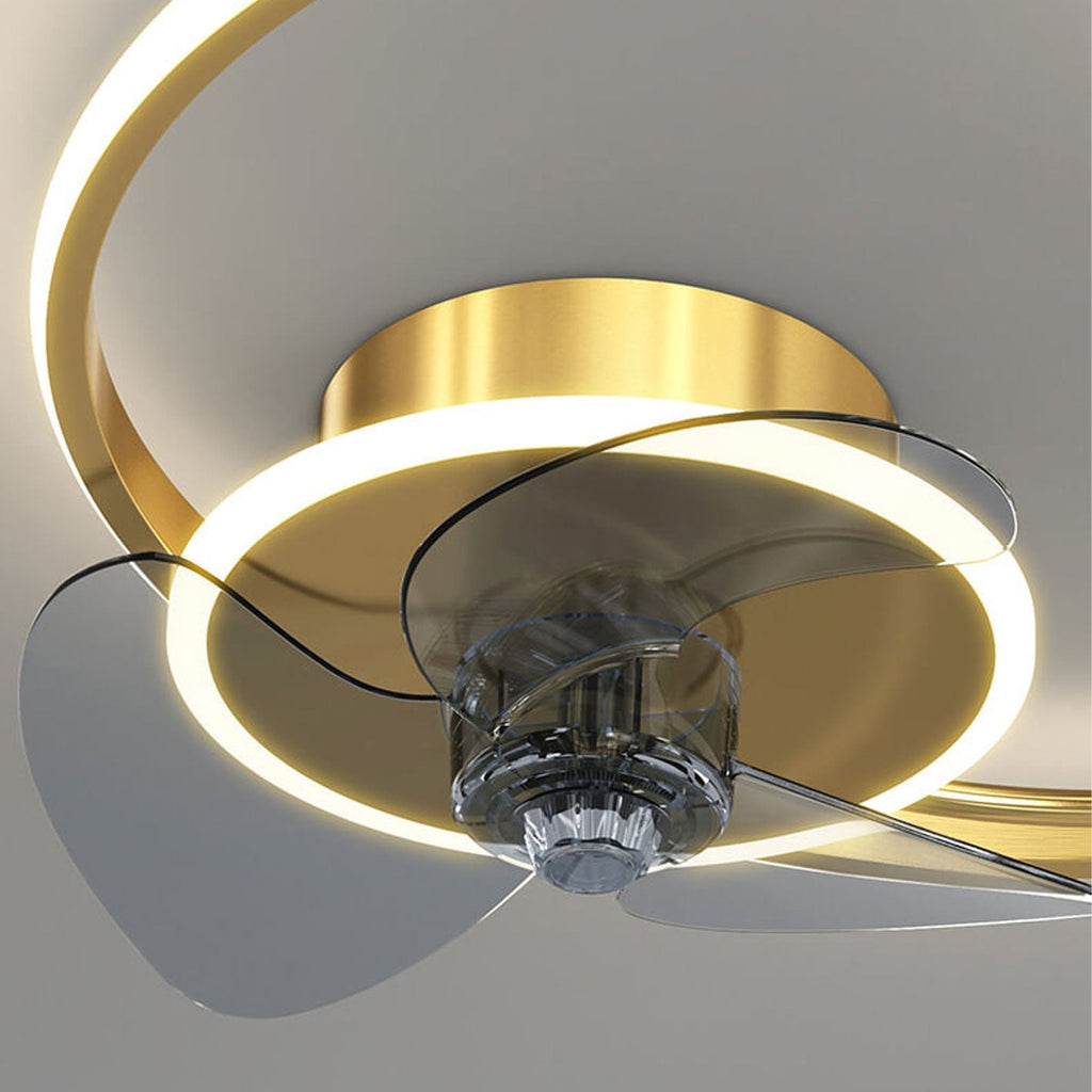 Modern Circle LED Flush Mount Ceiling Fan Light - Stylish, Energy-Efficient Ceiling Fixture for Home Decor