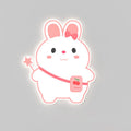 Creative Cartoon Rabbit Unicorn Kids LED Wall Sconce Lamp Night Light for Nursery Bedroom Home Decor Cute Animal Design Battery Operated Soft Glow Accent Light for Children's Room Playroom Wall Decor Gifts for Kids