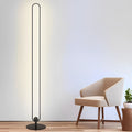Modern Minimalist LED Oval Floor Lamp for Living Room, Bedroom, Home Decor, Adjustable Brightness, Energy Efficient Lighting