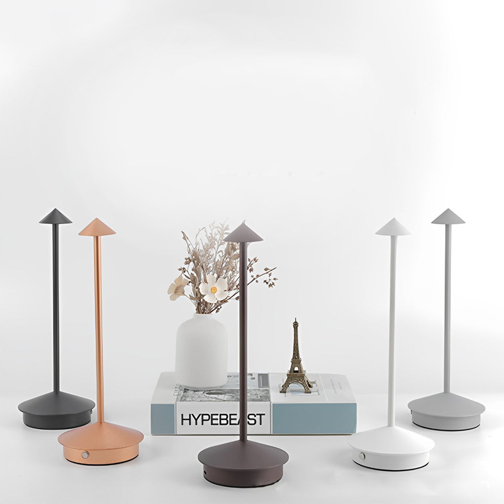 Dimmable Mini Triangle LED Table Lamp - Modern Night Light for Home Decor