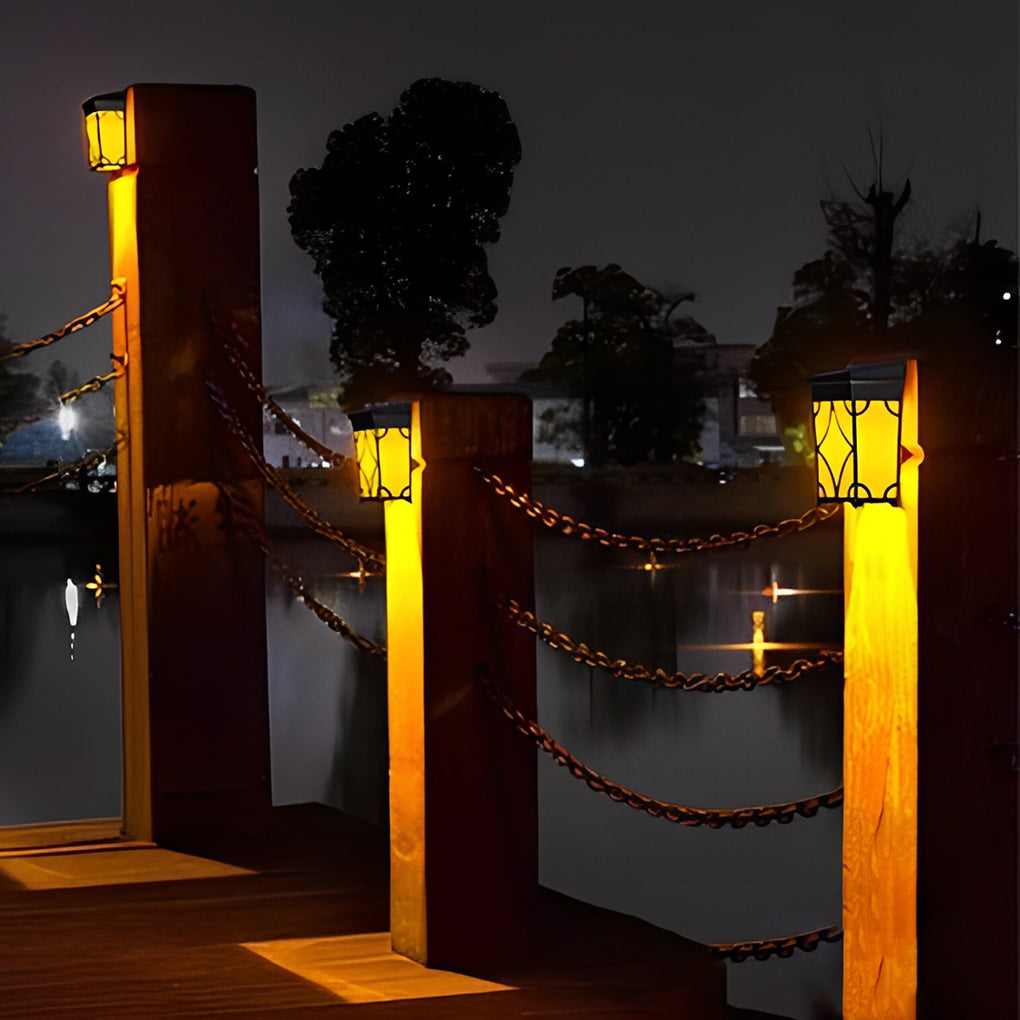 2Pcs Waterproof LED RGB Motion Sensor Solar Wall Lights