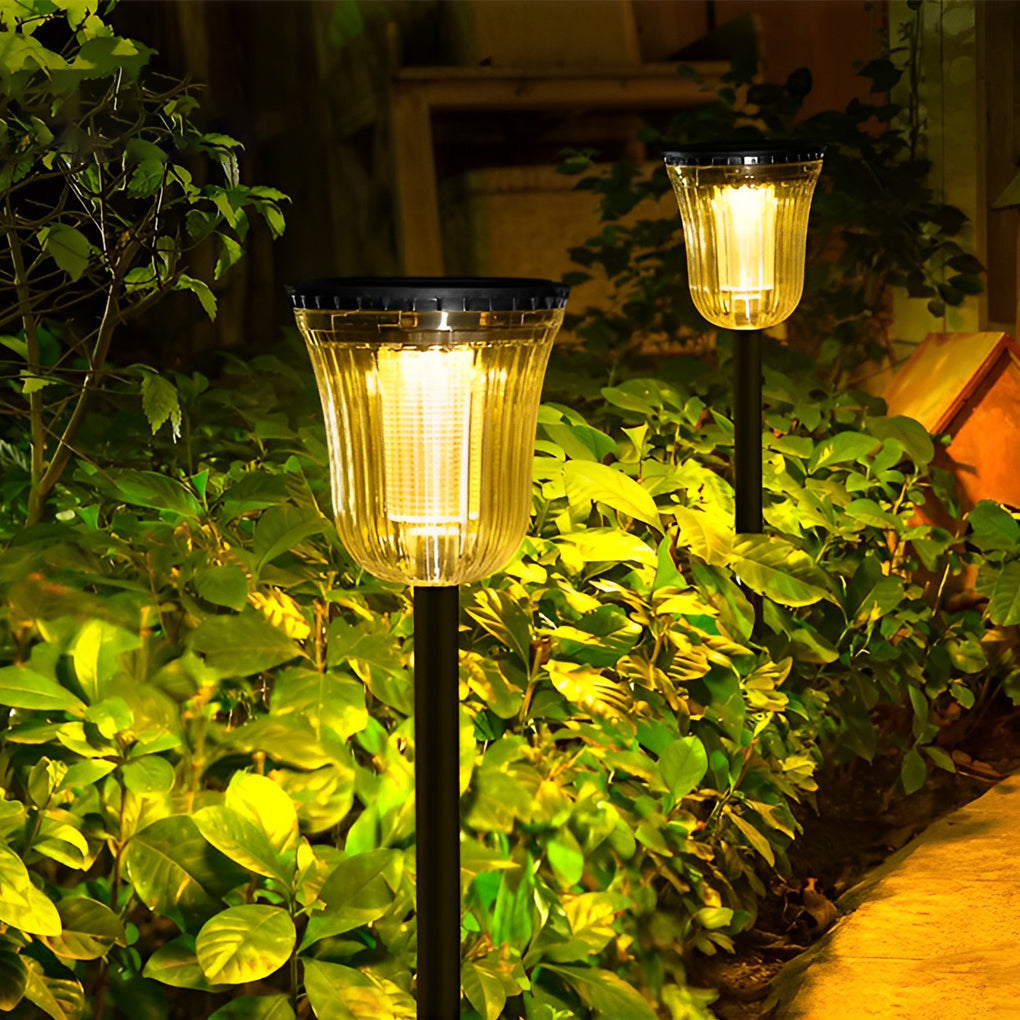 2Pcs Solar Motion Sensor Lawn Lights - Intelligent Outdoor Lighting for Garden Security