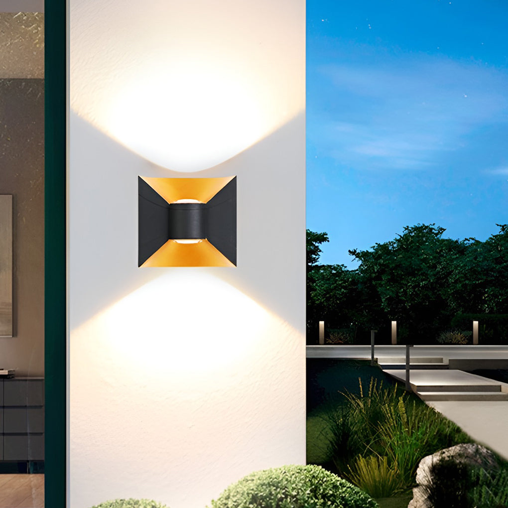 LED Waterproof Outdoor Sconces - 6W Modern Square Up Down Lights