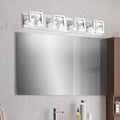Minimalist Acrylic LED Vanity Wall Light - Glass Texture Mirror Fixture