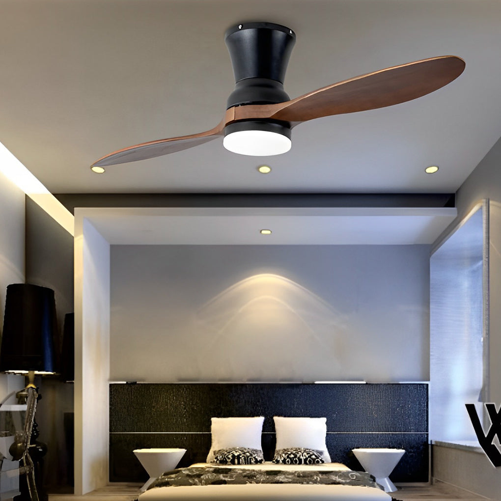 2 Blades 18W LED Dimmable Ceiling Fan with Remote - Modern Mute Design