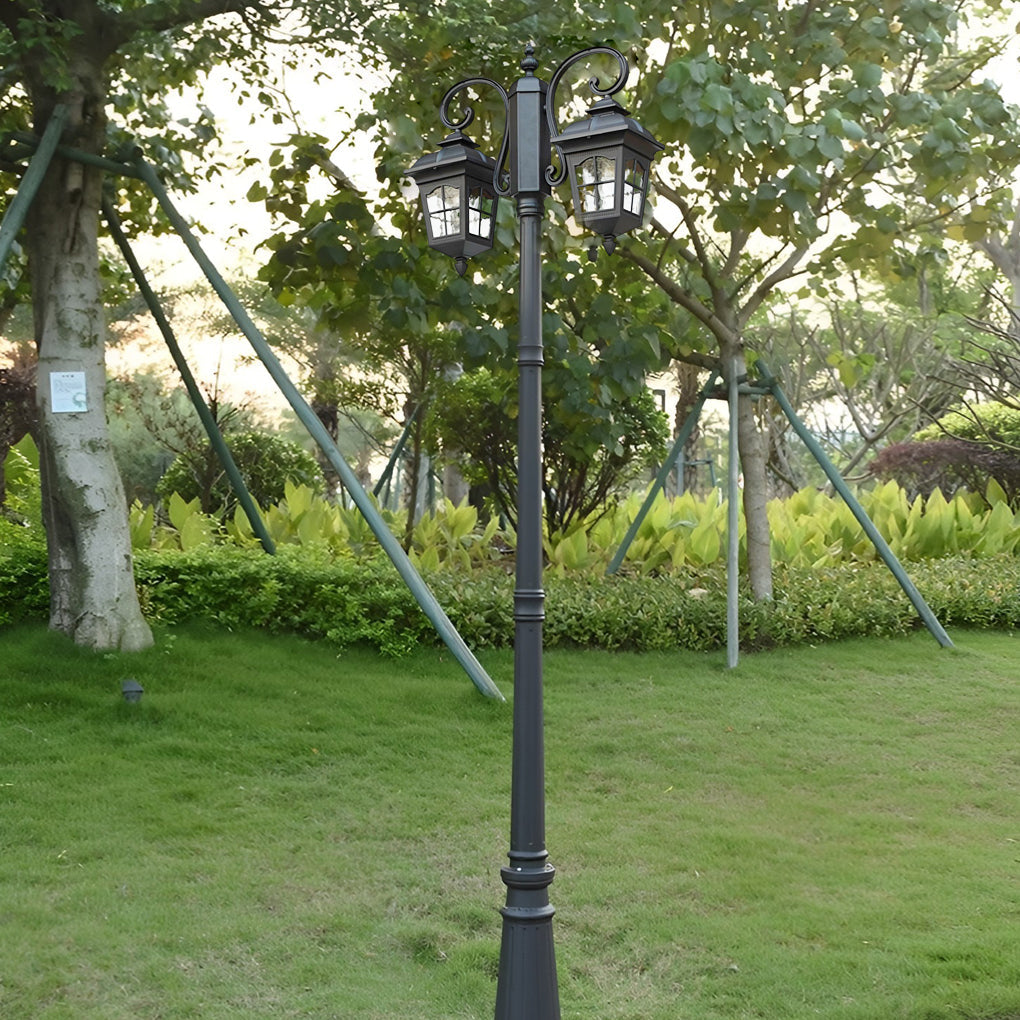 European-Style Black Waterproof Outdoor Light Post Lamp