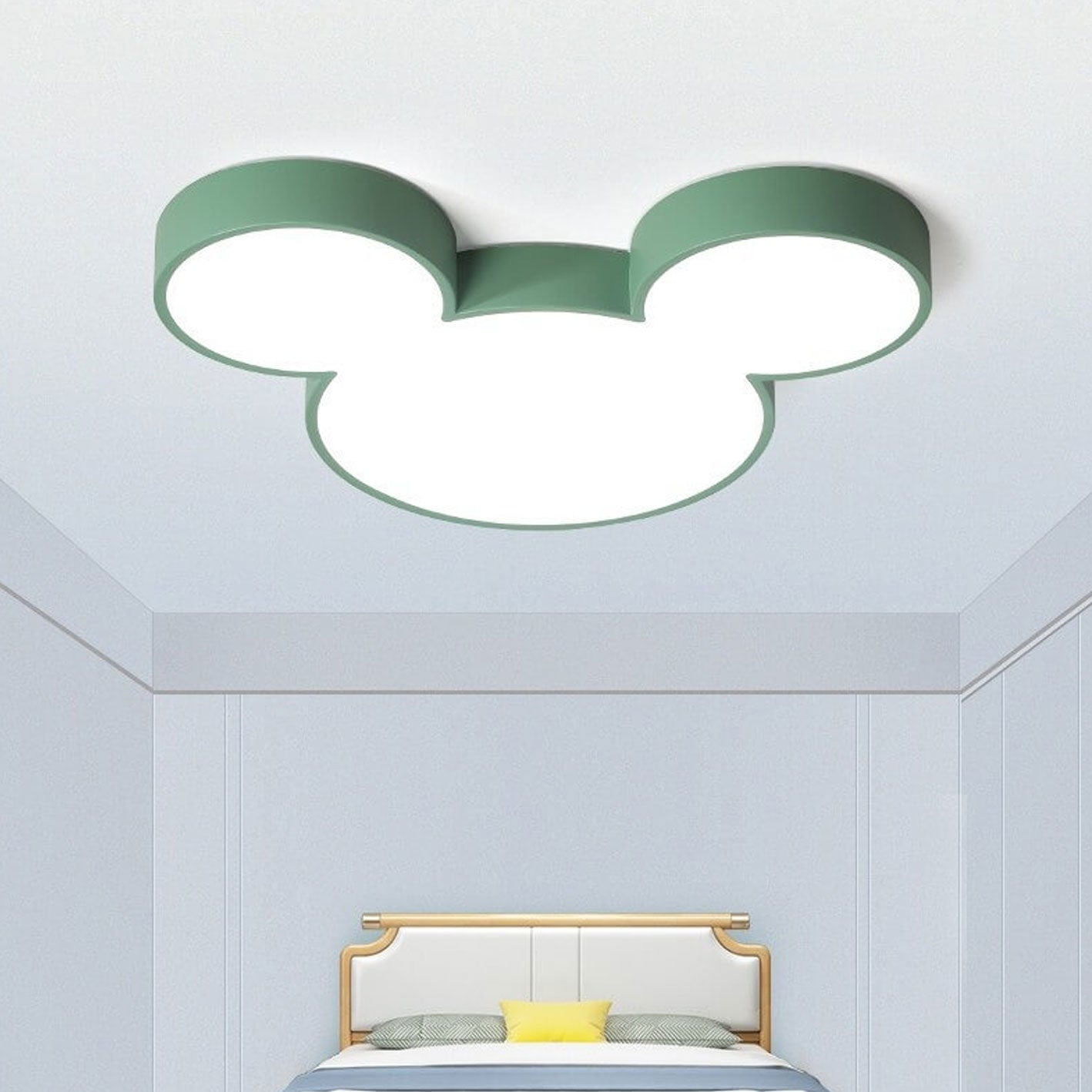 Contemporary Mouse Cartoon LED Flush Mount Light for Living Room & Bedroom