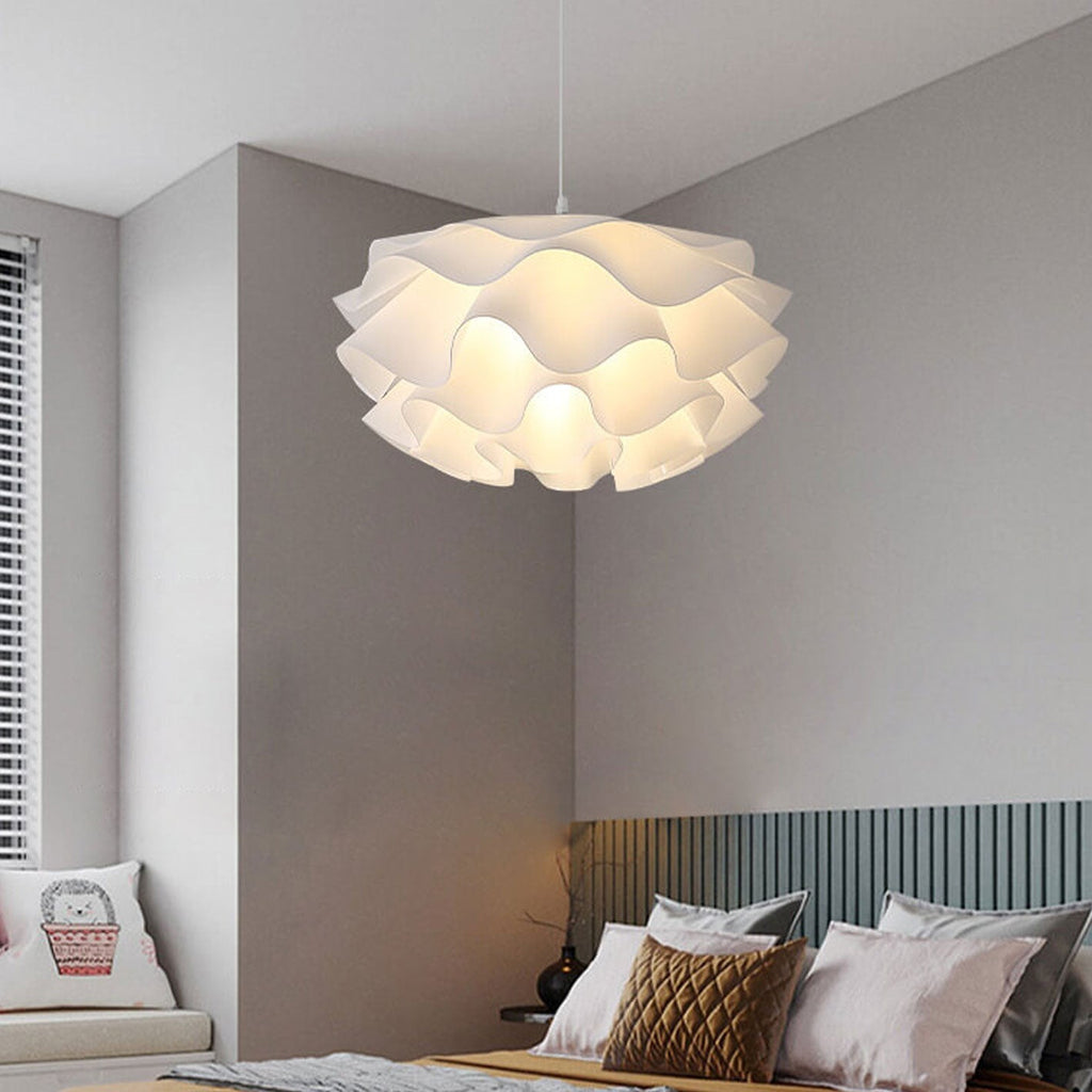 Modern Minimalist Iron Acrylic Floral Pendant Light - 1-Light Fixture for Living Room