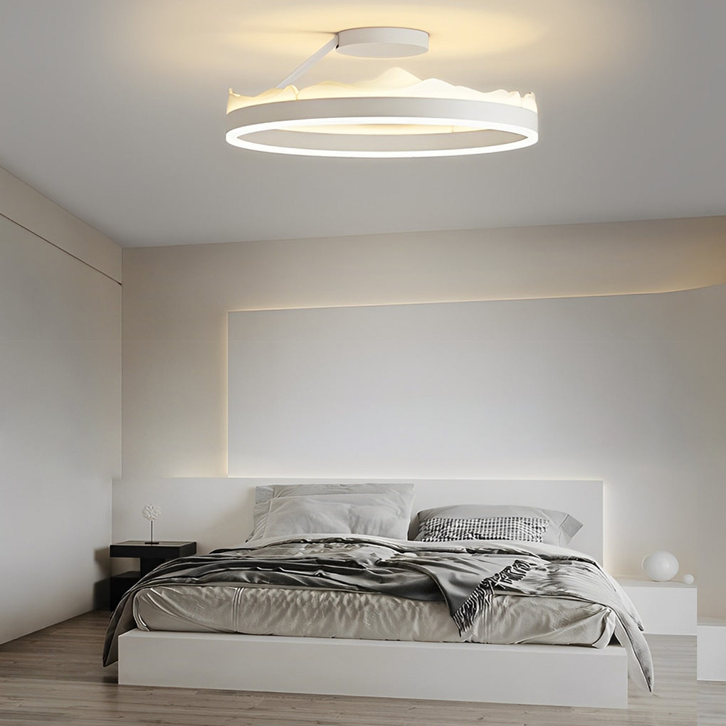 Round Stepless Dimming LED Nordic Ceiling Light Flush Mount