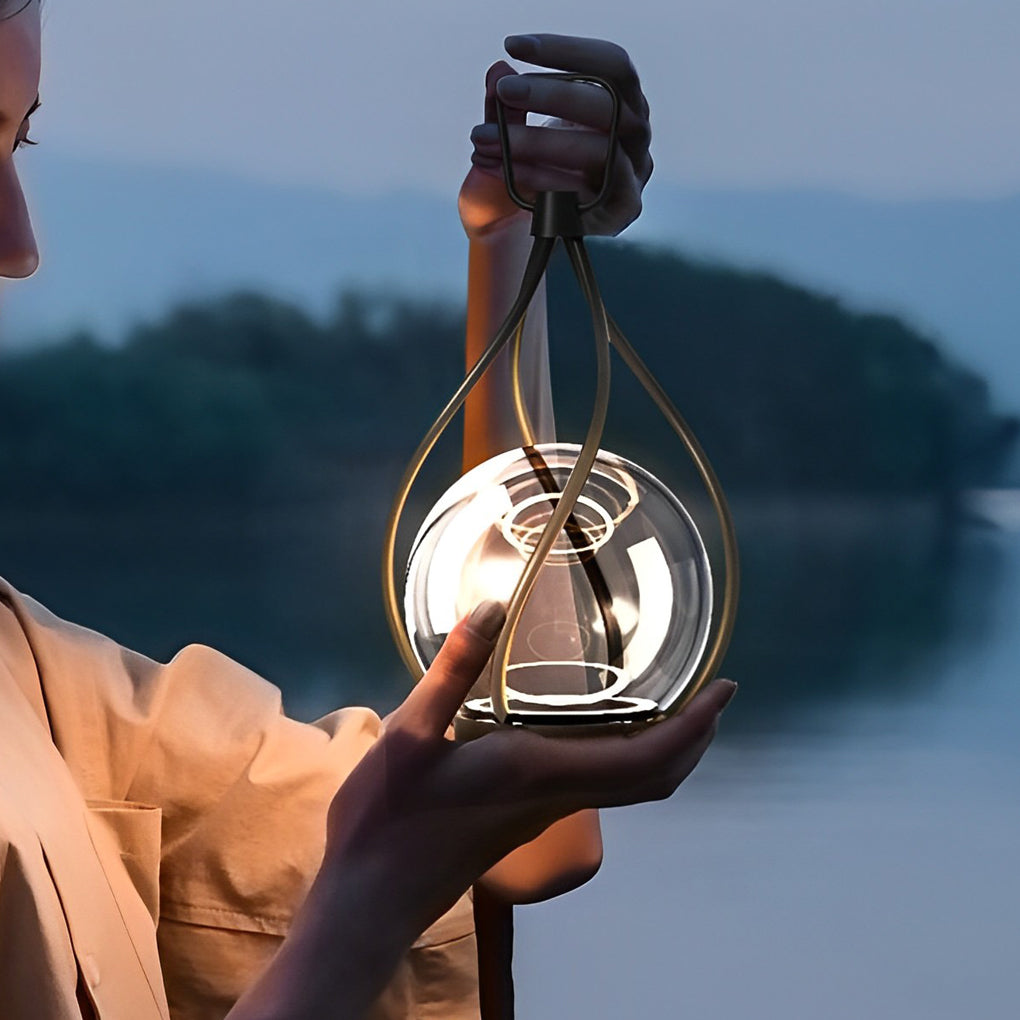 Portable Waterproof LED Night Light - USB Rechargeable Metal Design for Home & Outdoor Use