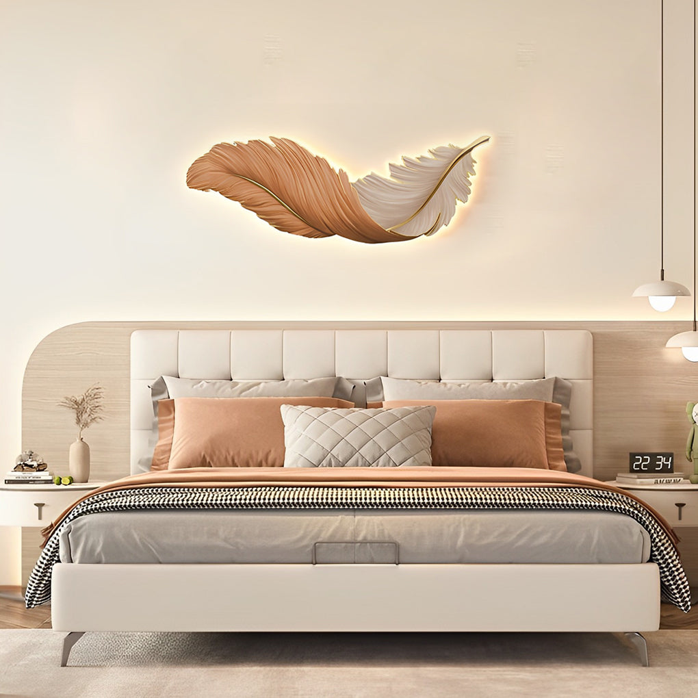 Feather Wall Lamp Modern Luxury LED Art Deco Design