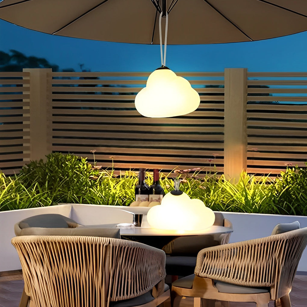 Waterproof Clouds LED Hanging Lights - Rechargeable Outdoor Lighting, DC5V, Perfect for Garden & Patio Decor