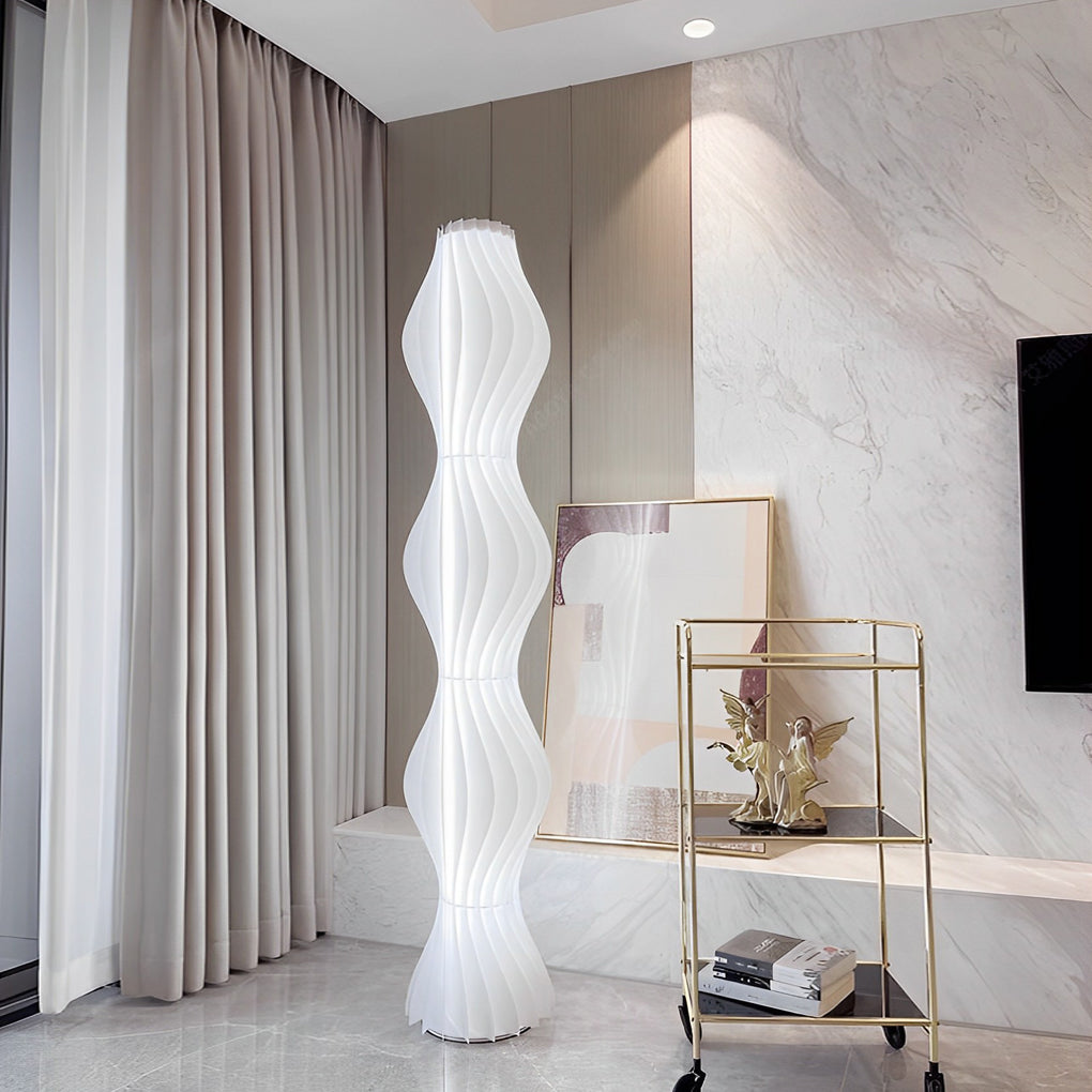 Modern Coastal LED Wavy Floor Lamp - Stylish Lighting for Beach-Inspired Decor
