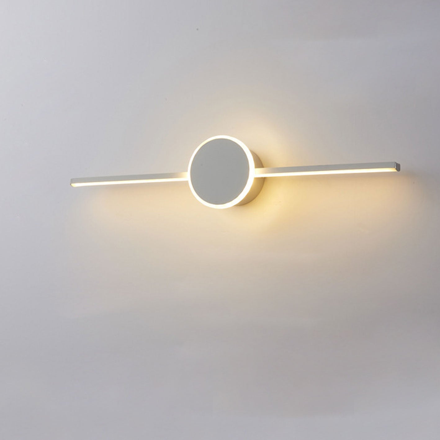 Nordic Minimalist LED Wall Sconce - Long Disc Vanity Light