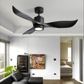 3 Blades Mute Intelligent Ceiling Fan Lamp with Remote Control & LED Nordic Design