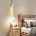 Elongated Cylindrical Marble Chandelier Pendant Light