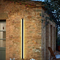 Black Long Linear Metal Waterproof Dimmable Outdoor Wall Light