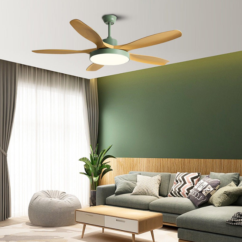 60 Inch Nordic Ceiling Fan with Remote, LED Light, Silent Inverter Technology