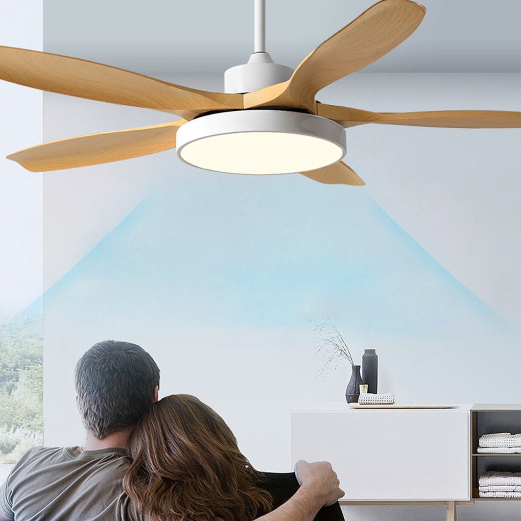 60 Inch Nordic Ceiling Fan with Remote, LED Light, Silent Inverter Technology
