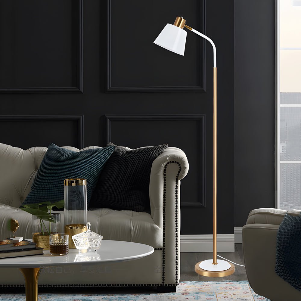 62-Inch Metal Rotatable Reading Floor Lamp - Adjustable 1-Bulb Design, Modern Home Lighting, Stylish Floor Lamp for Living Room, Bedroom, Office