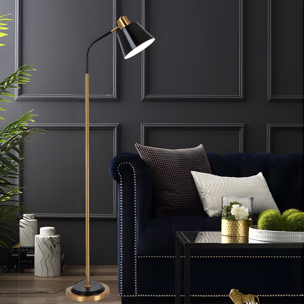 62-Inch Metal Rotatable Reading Floor Lamp - Adjustable 1-Bulb Design, Modern Home Lighting, Stylish Floor Lamp for Living Room, Bedroom, Office