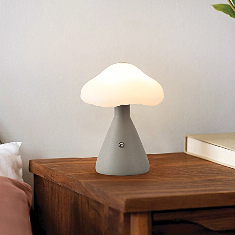 Metal Mushroom Cloud Table Lamp LED Ambient Lighting - 6.3 Inch Home Decor светильник