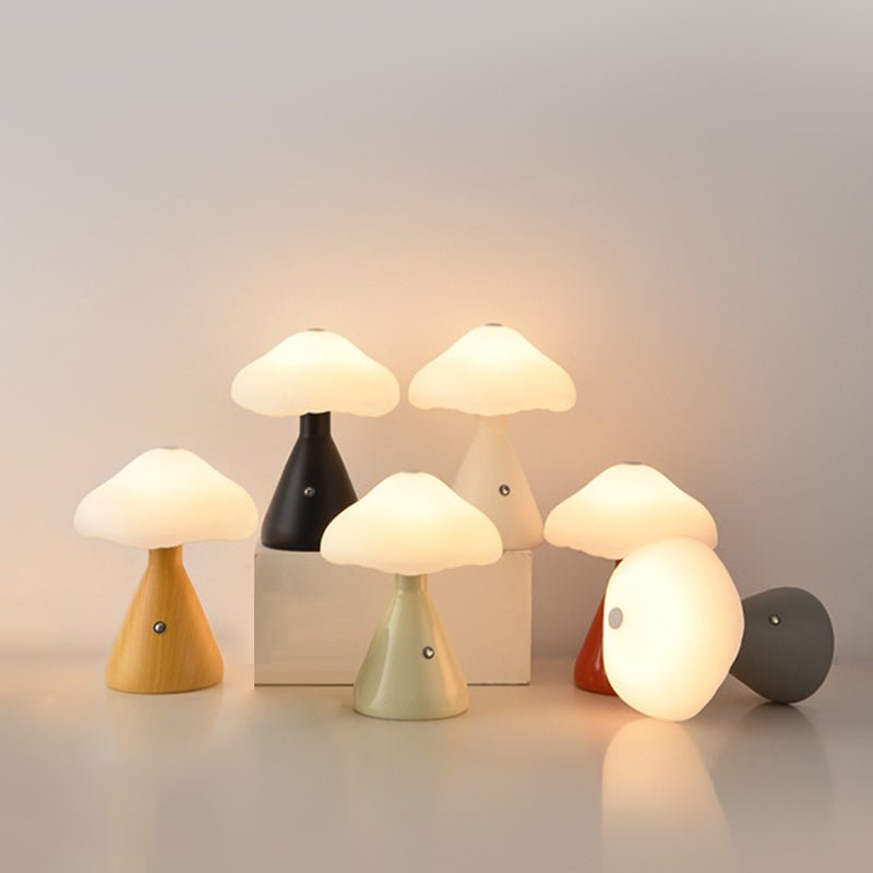 Metal Mushroom Cloud Table Lamp LED Ambient Lighting - 6.3 Inch Home Decor светильник