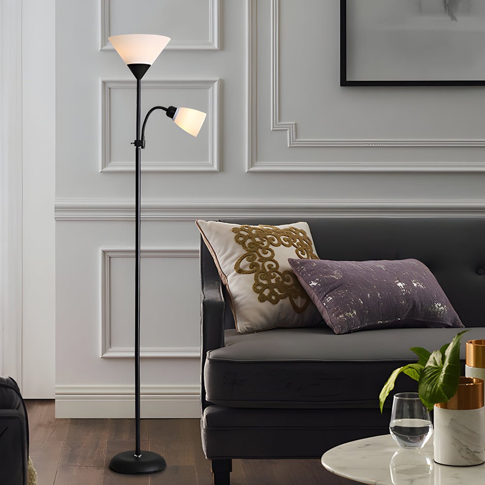 67 Inch Modern Torchiere Uplight Floor Lamp with Adjustable Sidelight - Stylish Home Lighting Solution